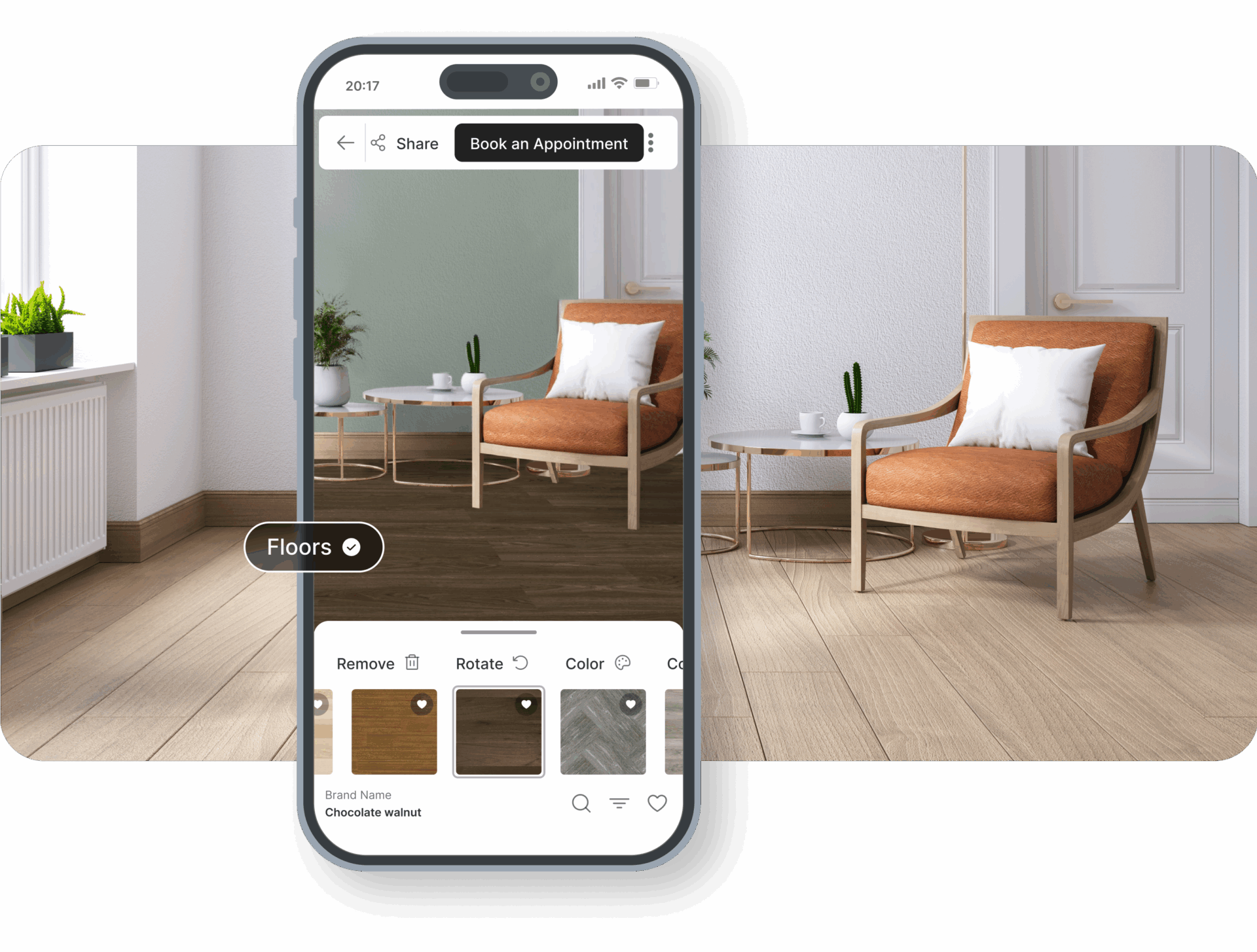 Flooring visualizer phone markers 3 - American Floor & Home