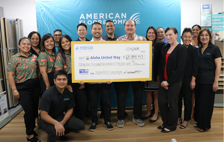 The team at American Floor and Home supporting their community